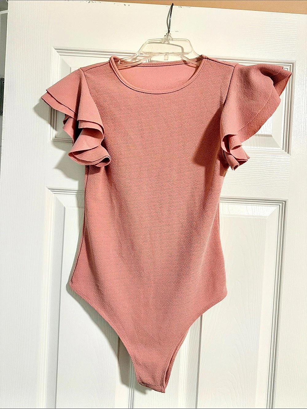 Pink Ruffle Sleeve Bodysuit